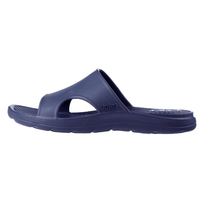 totes SOLBOUNCE Mens Vented Slide Navy