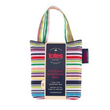 totes Bag in Bag Shopper Fine Line Stripe  Print Shopping Bag 