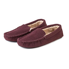 totes Mens Textured Moccasin Slippers