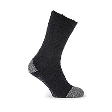 totes toasties Mens Supersoft Socks (Twin Pack)  Black/Grey