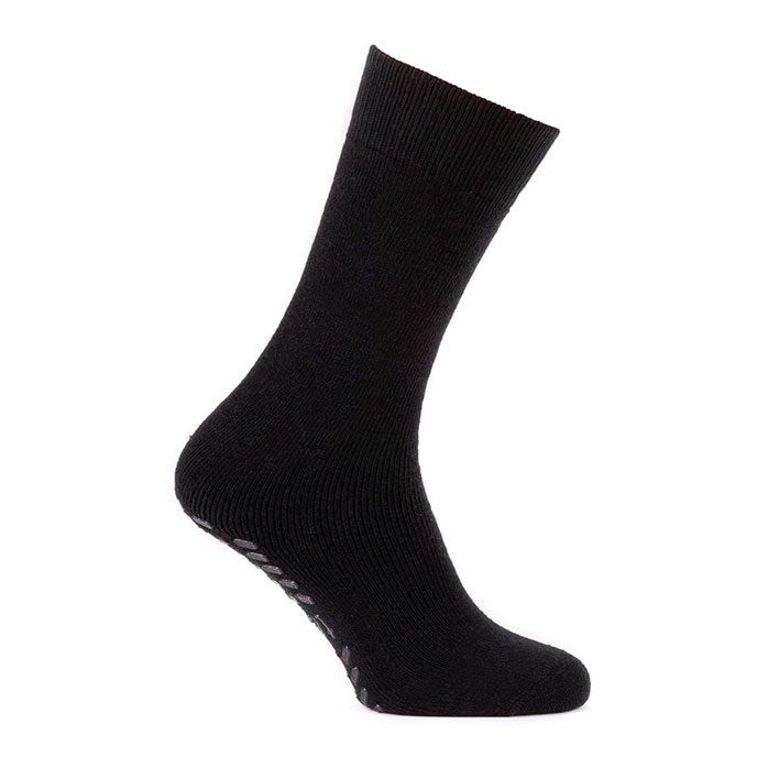 totes toasties Mens Single Original Slipper Socks Black