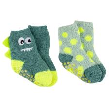 totes Boys Super Soft Slipper-Sox Dino (Twin Pack) Green