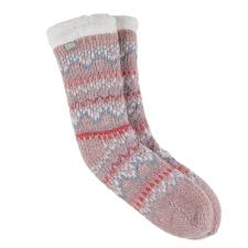 totes Ladies Fair Isle Slipper Socks