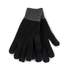 totes Mens Thermal Stretch Knitted Smartouch Glove Set Black