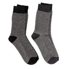 totes Mens Twin Pack Wool Blend Textured Socks