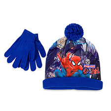 Children&#39;s Spiderman Hat &amp; Glove Set Blue 