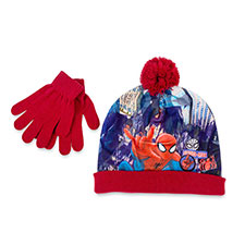 Children&#39;s Spiderman Hat &amp; Glove Set Red
