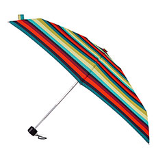 totes Compact Round Enchanted Stripe Print Umbrella (5 Section)