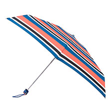 totes Compact Flat Nautical Stripe Print Umbrella