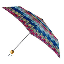 totes Supermini Basket Weave Print Umbrella