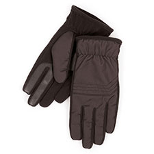 Isotoner Mens Smartouch Nylon and Fleece Gloves