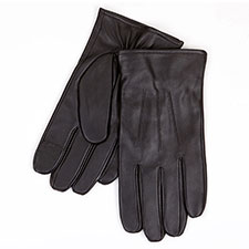 Isotoner Mens Smartouch 3 Point Gloves Black