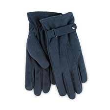 Isotoner Mens Smartouch Fleece Gloves Navy